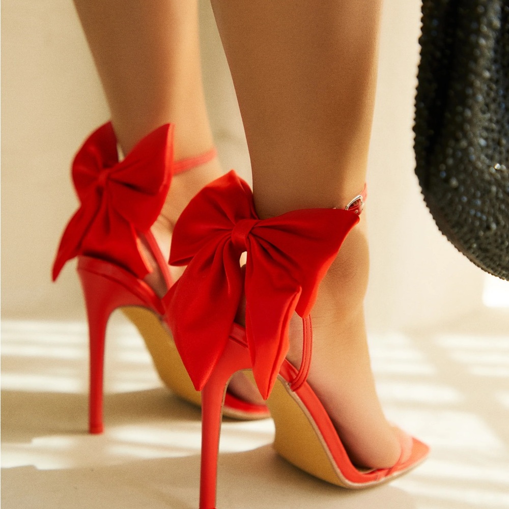 Miss Lola Red Heels with Bow